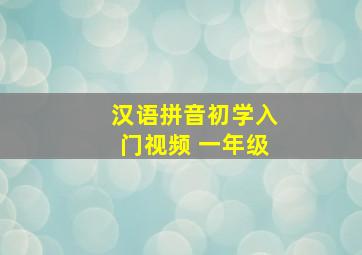 汉语拼音初学入门视频 一年级